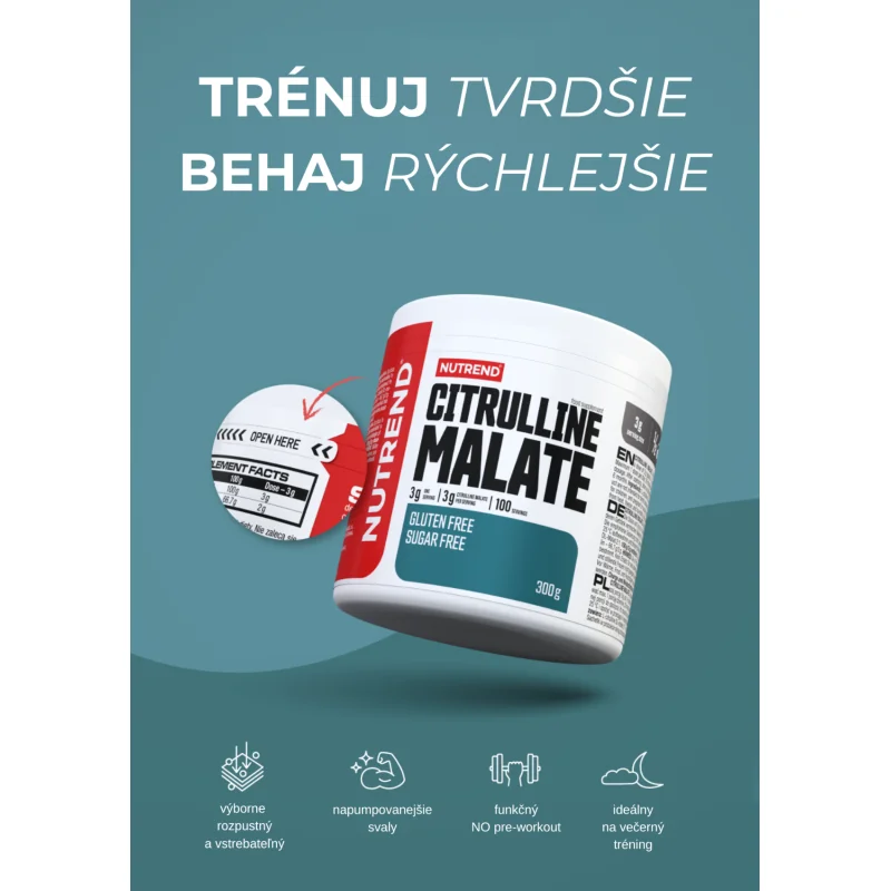 NUTREND CITRULLINE MALATE 300g Príchuť neutral