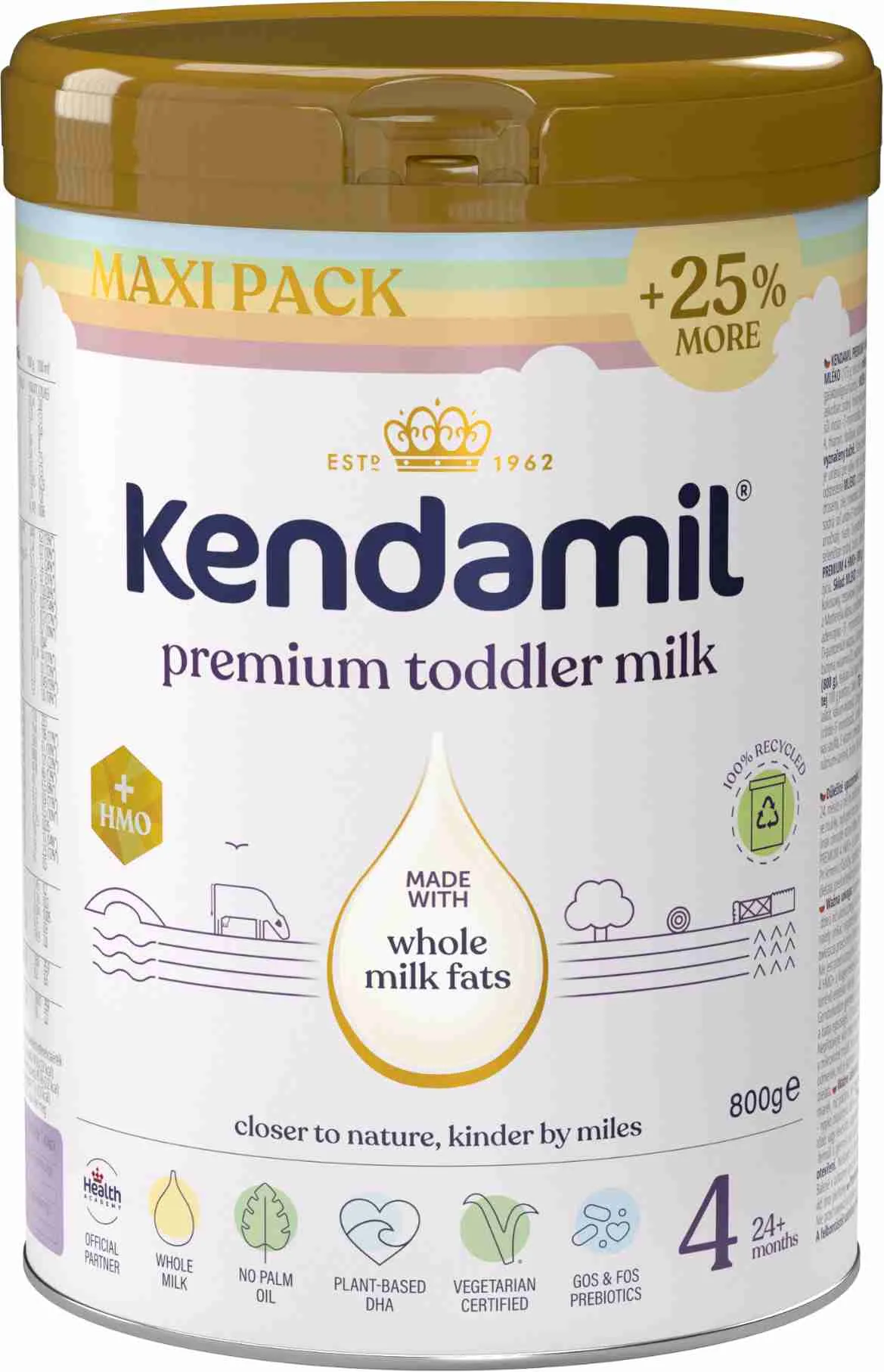 Kendamil Premium 4 HMO+ (1 kg), dúhové XXL balenie 1×1000 g, dojčenské mlieko
