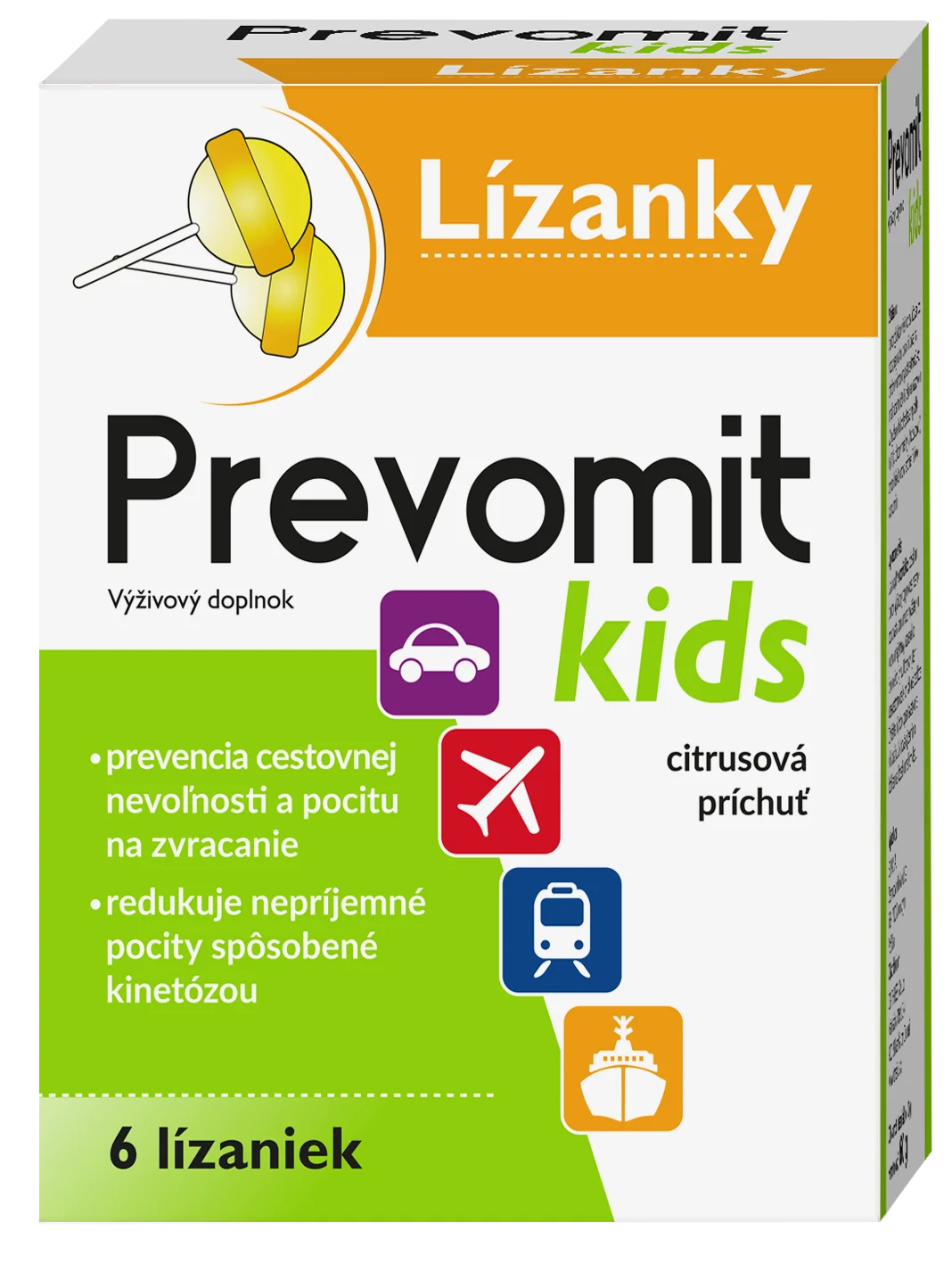 Prevomit Kids lízanky 6 ks