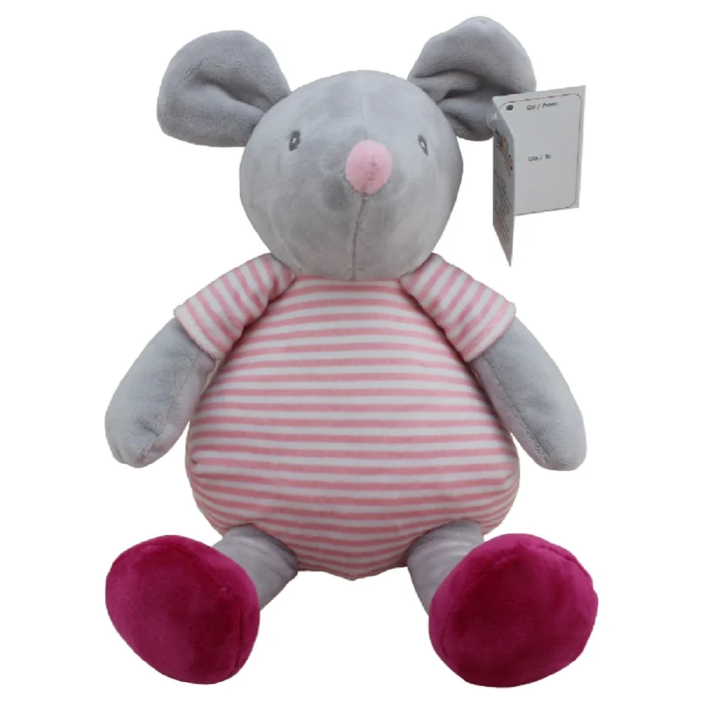 Plyšová hračka Myška, 20 cm - sivá