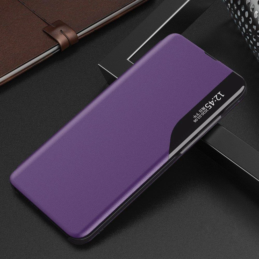 MG Eco Leather View knižkové puzdro na Huawei P40 fialové