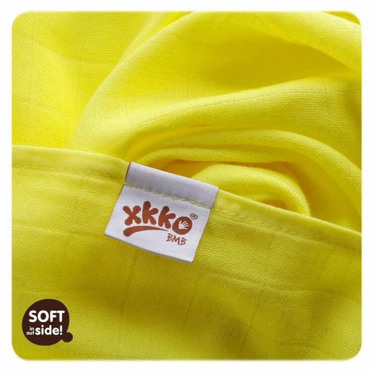 XKKO BMB Bambusová plienka Colours 70x70 - Lemon (3ks) 1×1 ks