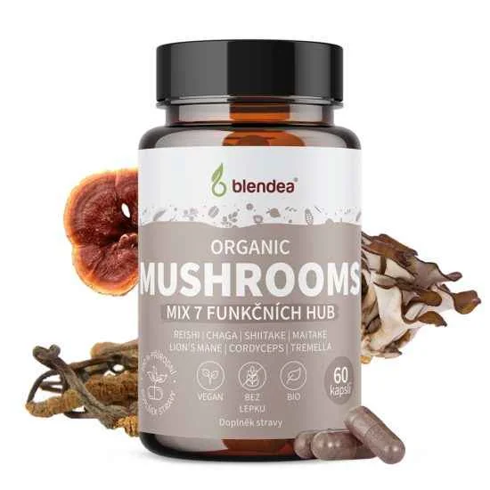 BLENDEA BIO MUSHROOMS ORGANIC 60CPS 1×60 cps, výživový doplnok