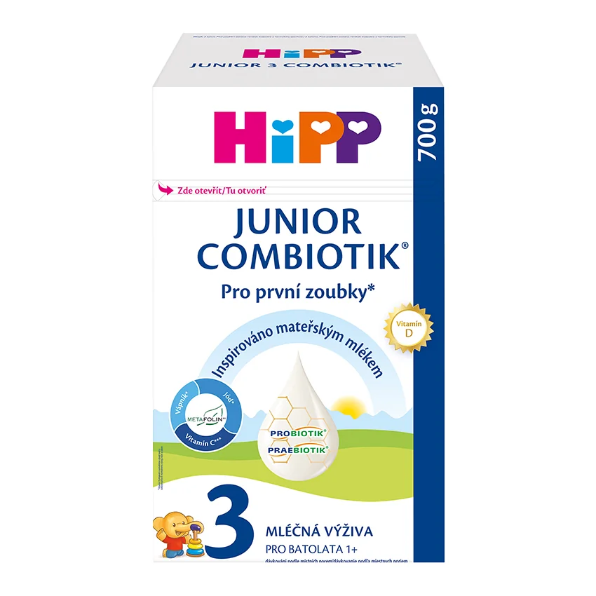 HiPP 3 Junior Combiotik Mliečna výživa pre batoľatá 1×700 g, batoľacie mlieko od ukončenia 1. roka