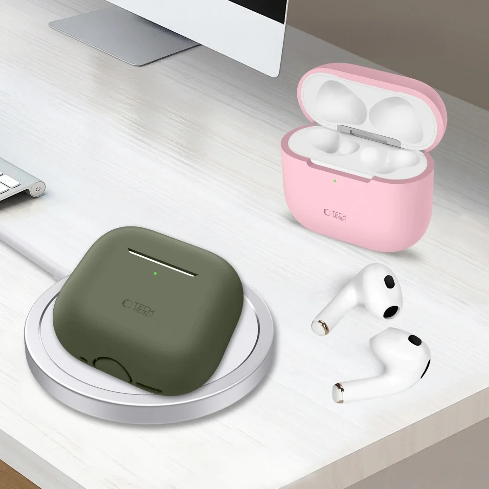 Tech-Protect Silicone puzdro na Apple AirPods 4, čierne