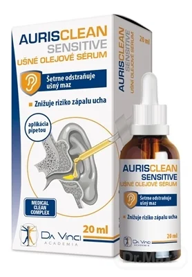 AurisClean Sensitive ušné olejové sérum 1×20 ml, ušné olejové sérum