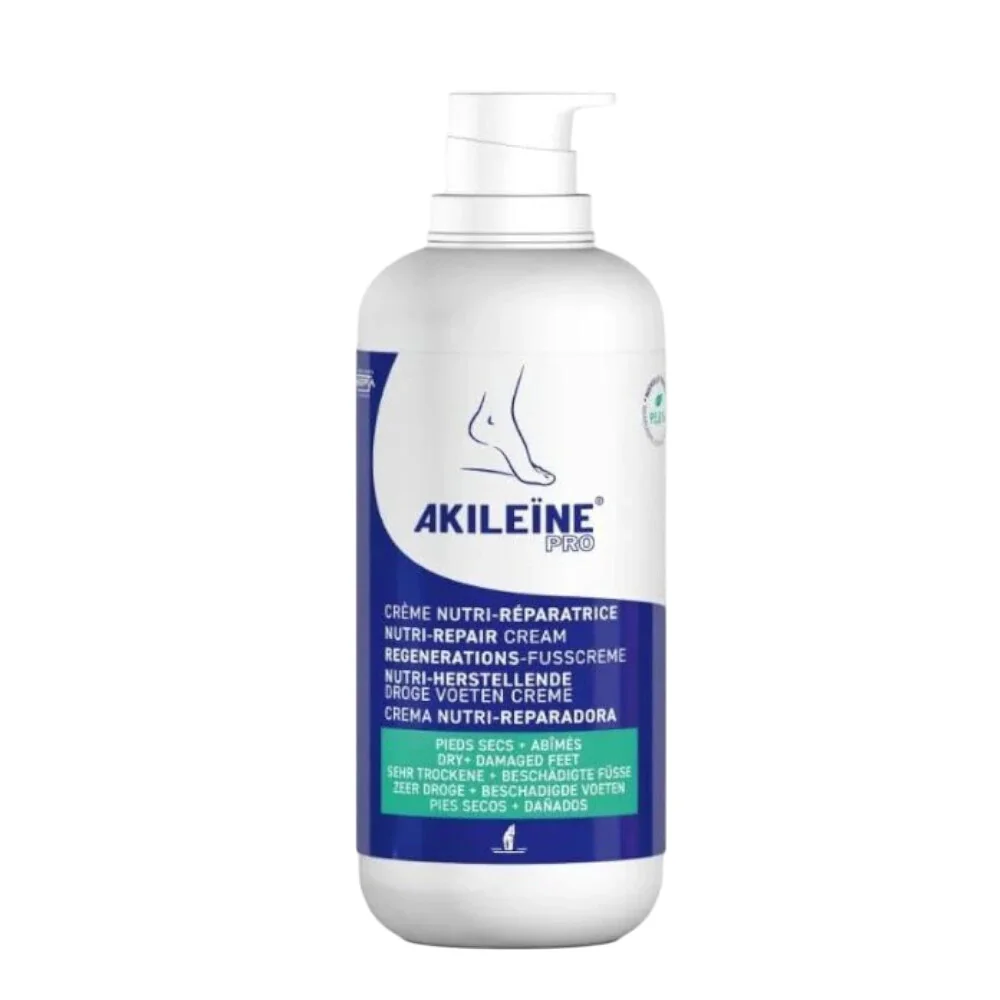 Výživný regeneračný krém na suché nohy, Akileine Blue Pro - 500 ml