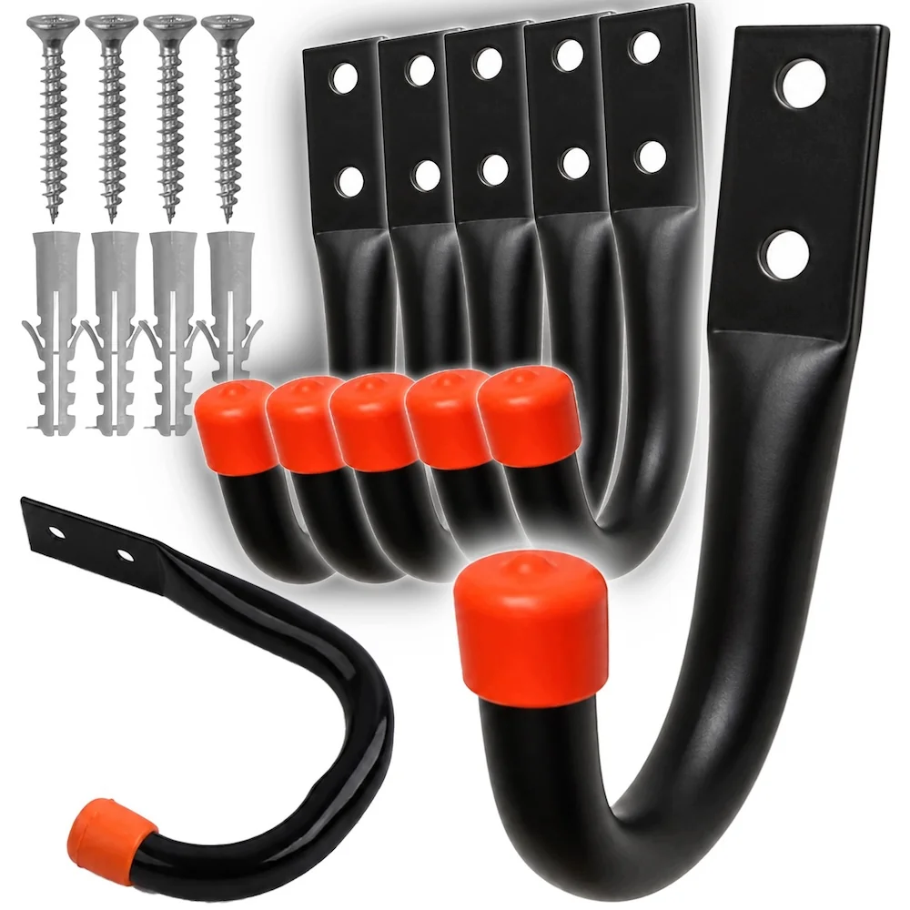 MG Tool Hook držiak na záhradné náradie 6ks, čierny