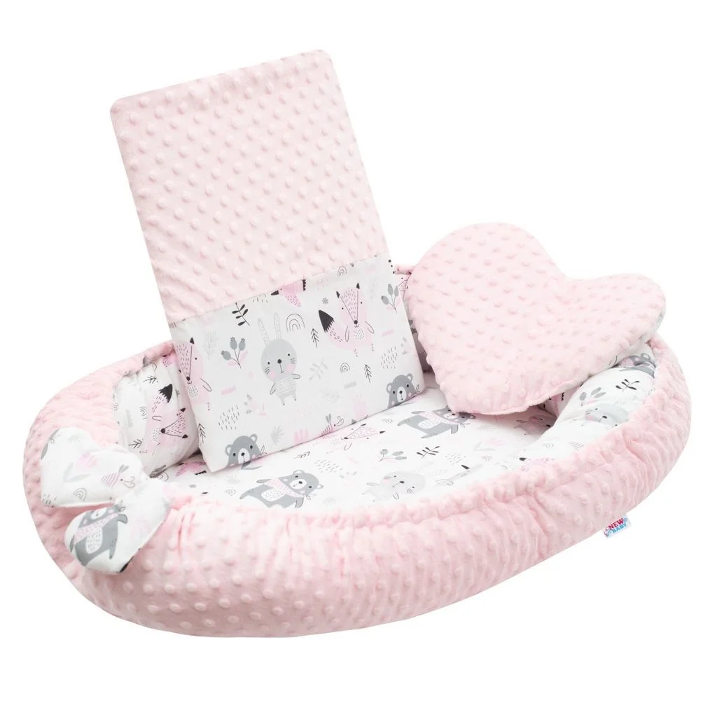 Luxusné hniezdočko s vankúšikom a perinkou New Baby z Minky