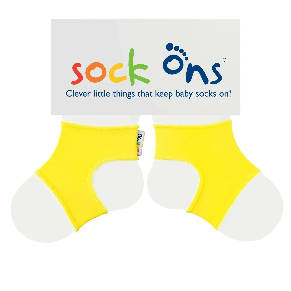 Sock Ons Návleky na detské ponožky Bright Lemon 6–12 m
