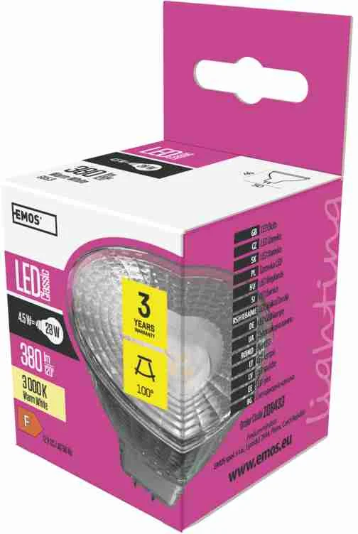 LED CLS MR16 4,5W GU5.3 WW 1×1 ks, LED žiarovka