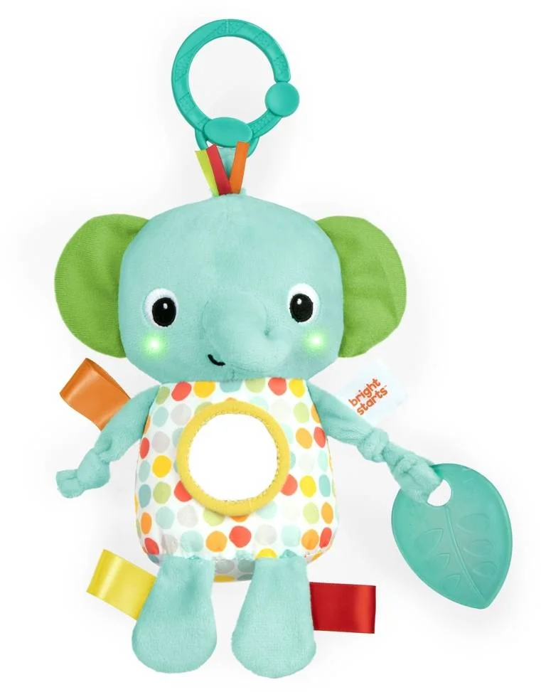 BRIGHT STARTS Hračka s melódiou na C krúžku slon Huggin' Lights ™0m+ 1×1 ks, hračka pre deti