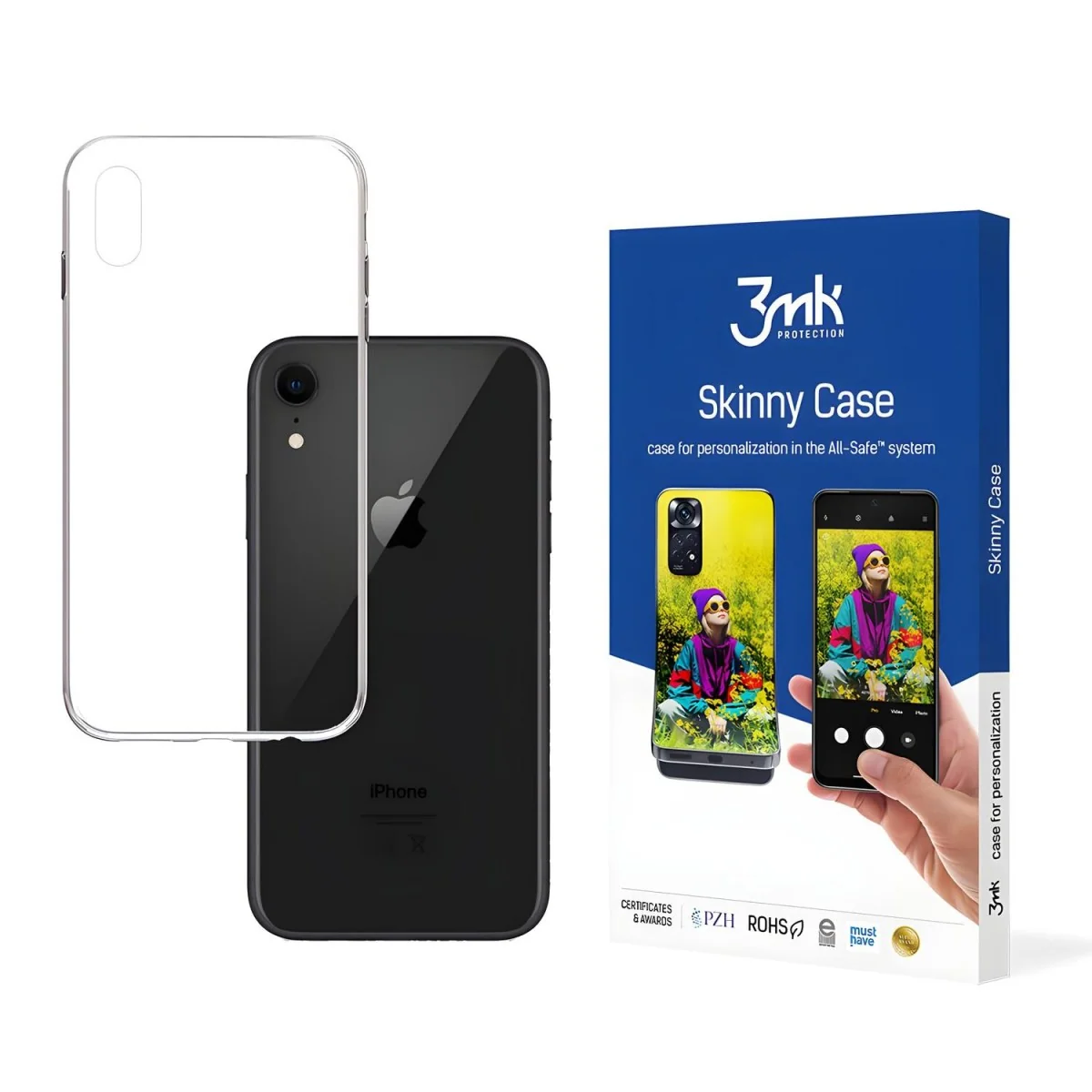 Skinny puzdro pre Apple iPhone XR - Transparentná