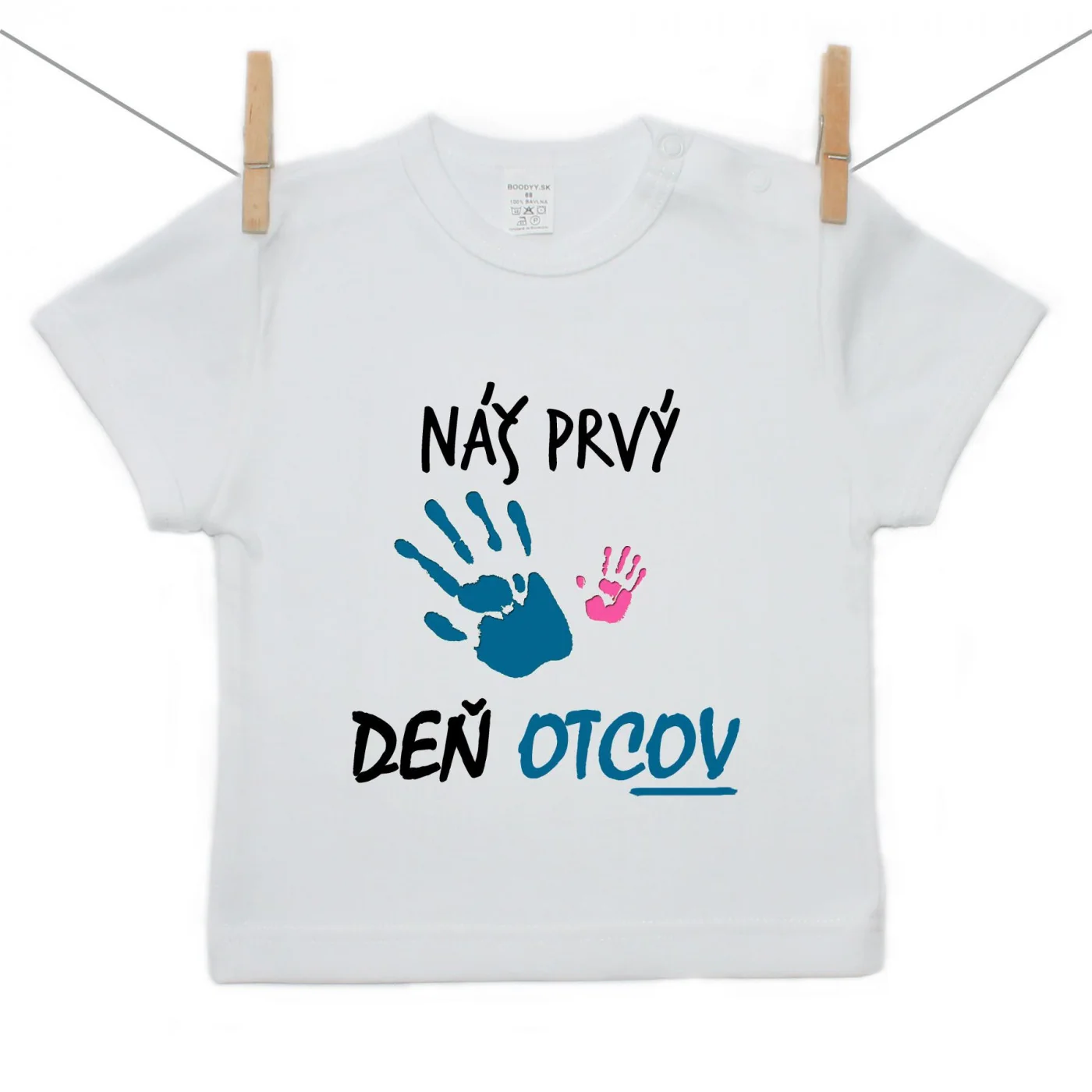 Boodyy Tričko s krátkym rukávom Náš prvý deň otcov (dievča) Veľkosť: 74