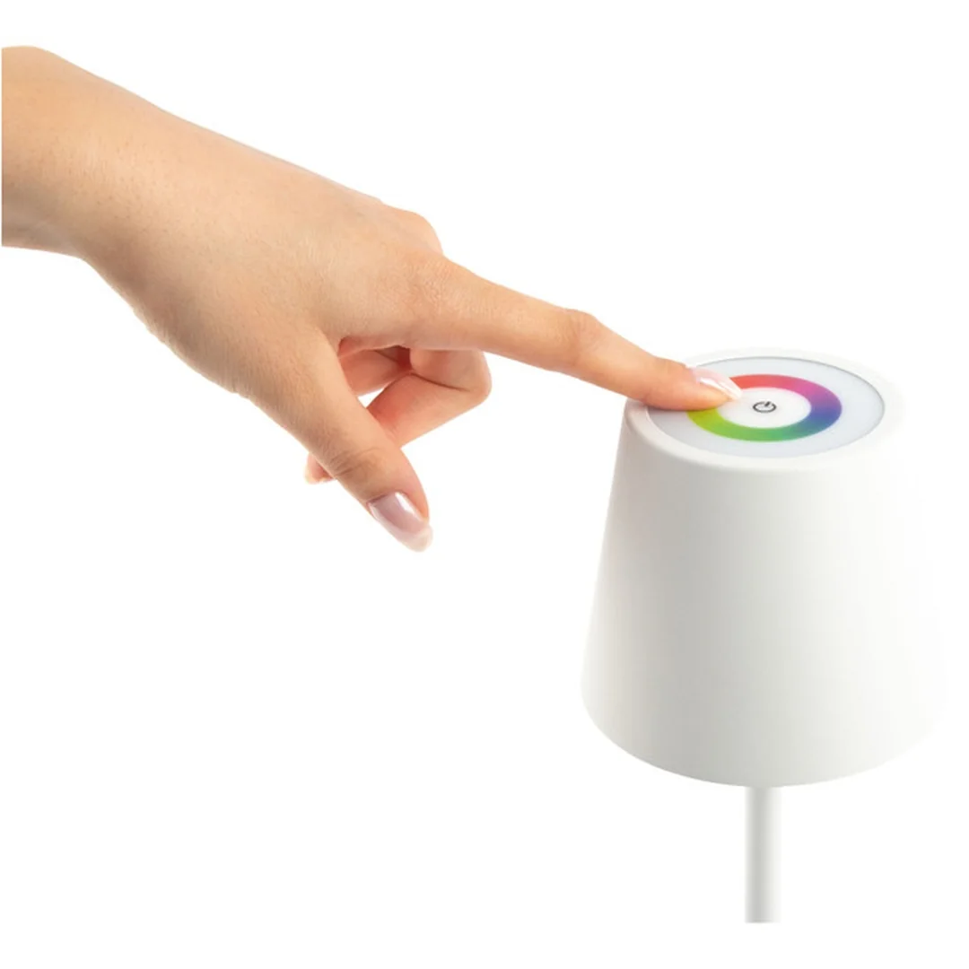 Classbach TL 4025 LED dobíjacia stolová lampa, biela, USB‑C, RGB, IPX