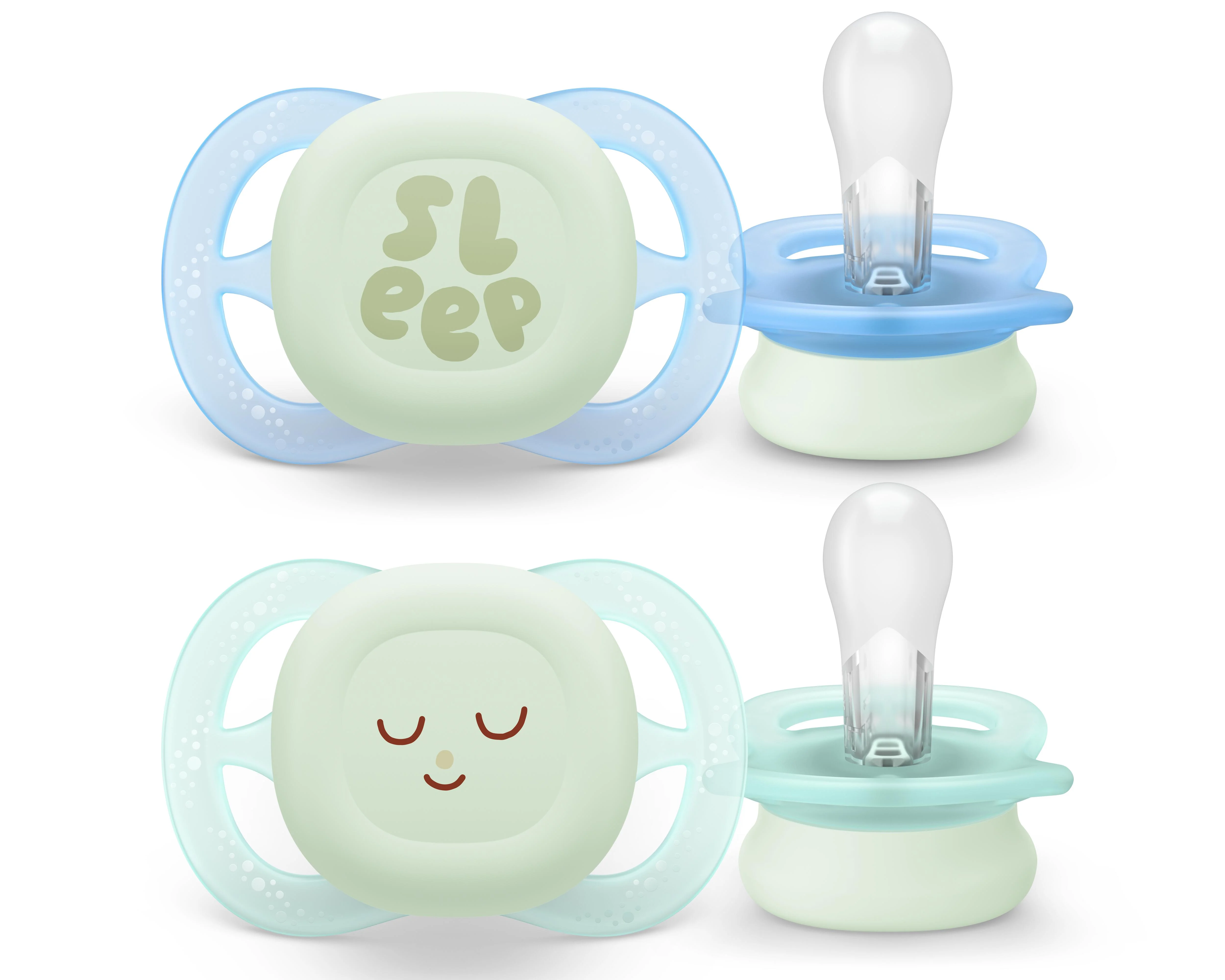 Philips AVENT - Cumlík Ultrastart s obrázkom SCF075/18, nočný 0-2 m, chlapec 2 ks