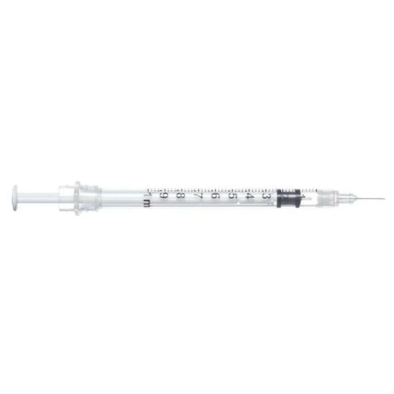 SOL SOL-CARE Bezpečnostná striekačka na tuberkulín s ihlou 1 ml 25G 5/8" 0,6 x 16 mm, 100 ks TOW018104