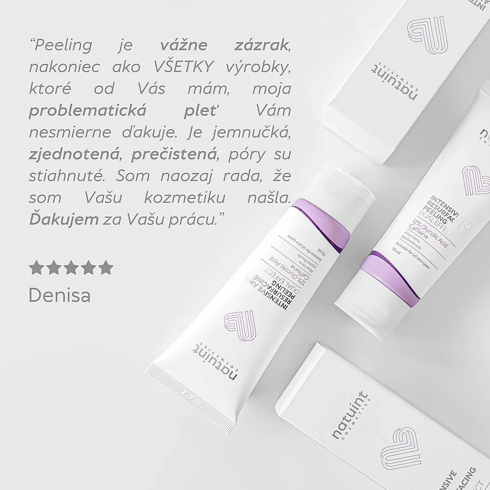 Natuint cosmetics - Hĺbkový píling s dvojitým účinkom Intensive AHA Resurfacing Peeling / Dual Effect