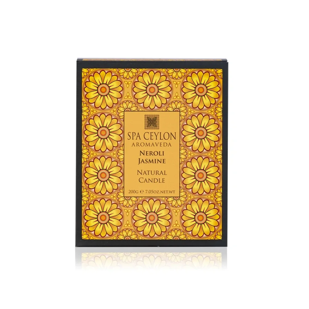 Prírodná aromatická sviečka Neroli Jasmine 200 g, pomarančový kvet