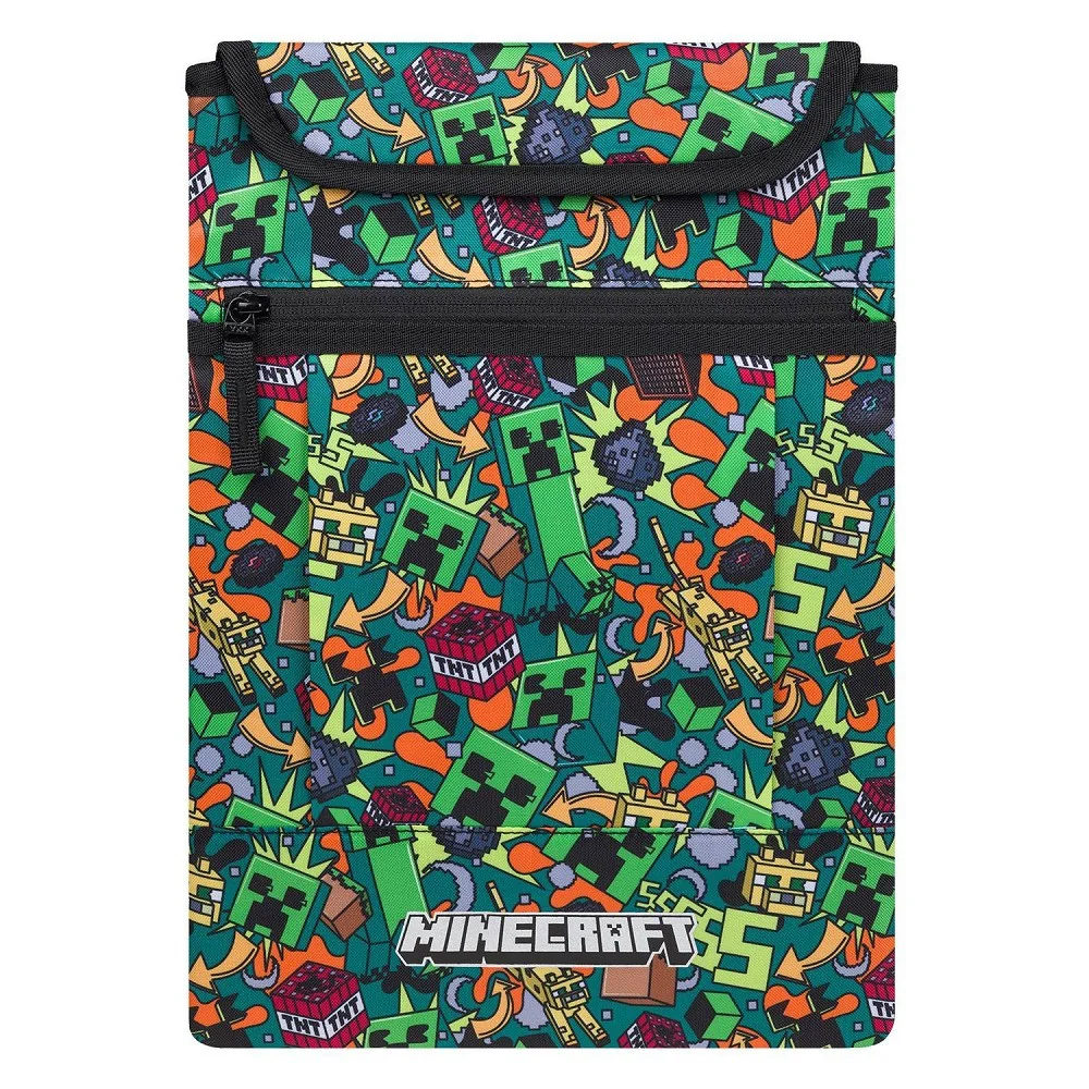 Obal na notebook Minecraft Chaos zelený, 14 palcov