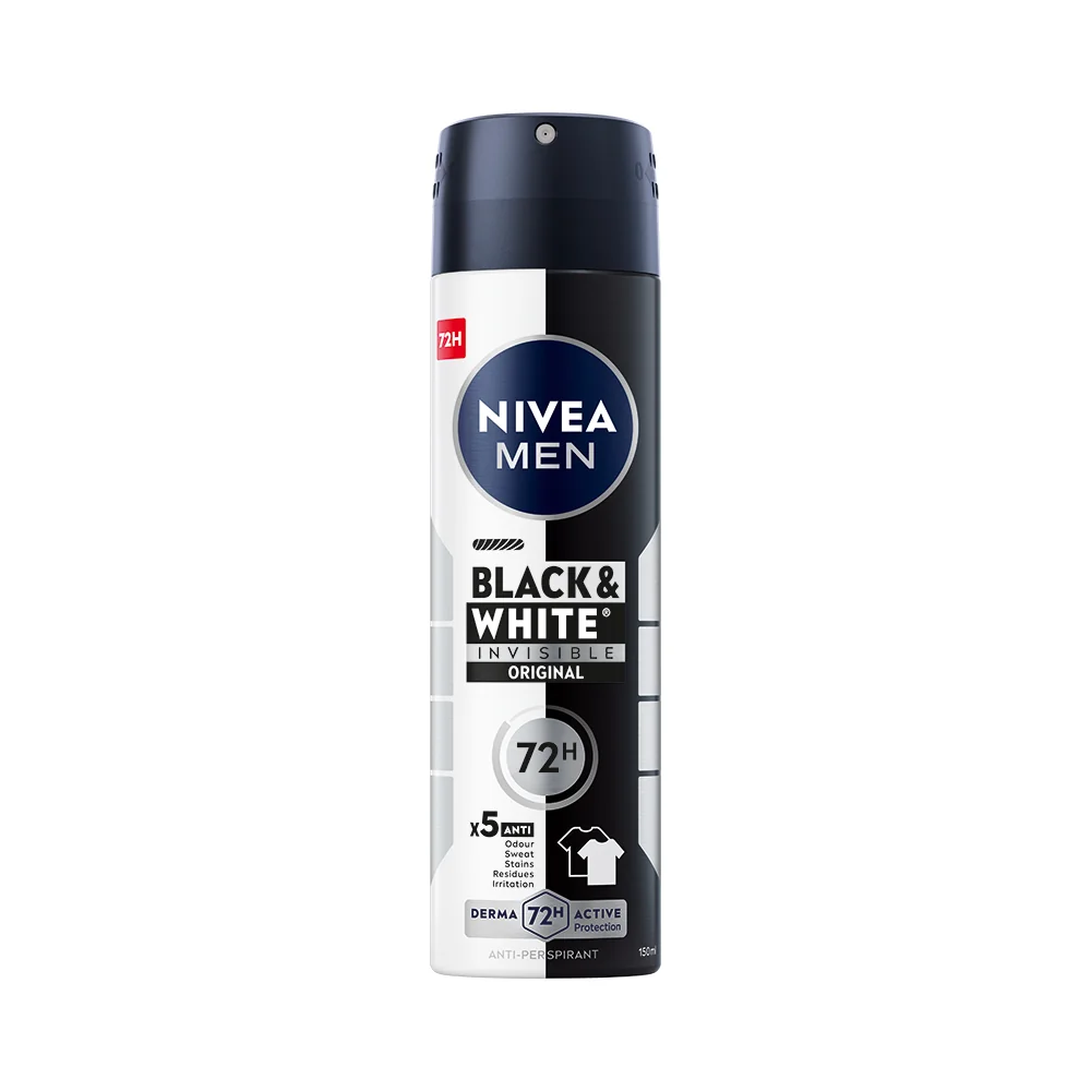 NIVEA MEN Anti-perspirant Black&White Power 1×150 ml, antiperspirant