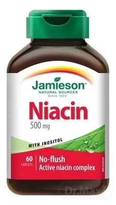 JAMIESON NIACÍN 500 mg S INOZITOLOM 1×60 tbl, výživový doplnok