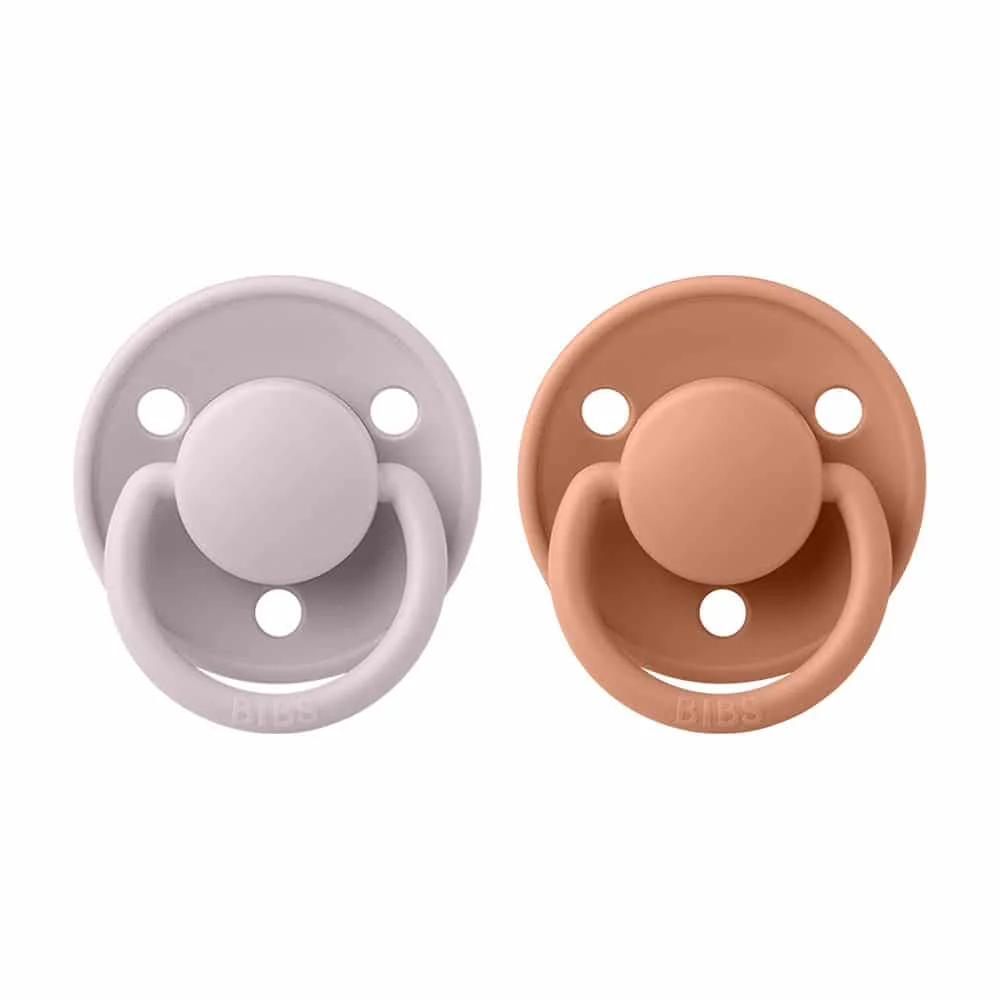 BIBS De Lux cumlíky z prírodného kaučuku 2ks veľkosť 1 - Pink Plum / Peach