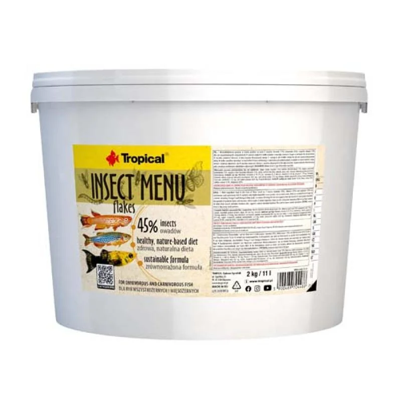TROPICAL Insect Menu Flakes 11l/2kg krmivo pre ryby s vysokým obsahom hmyzu