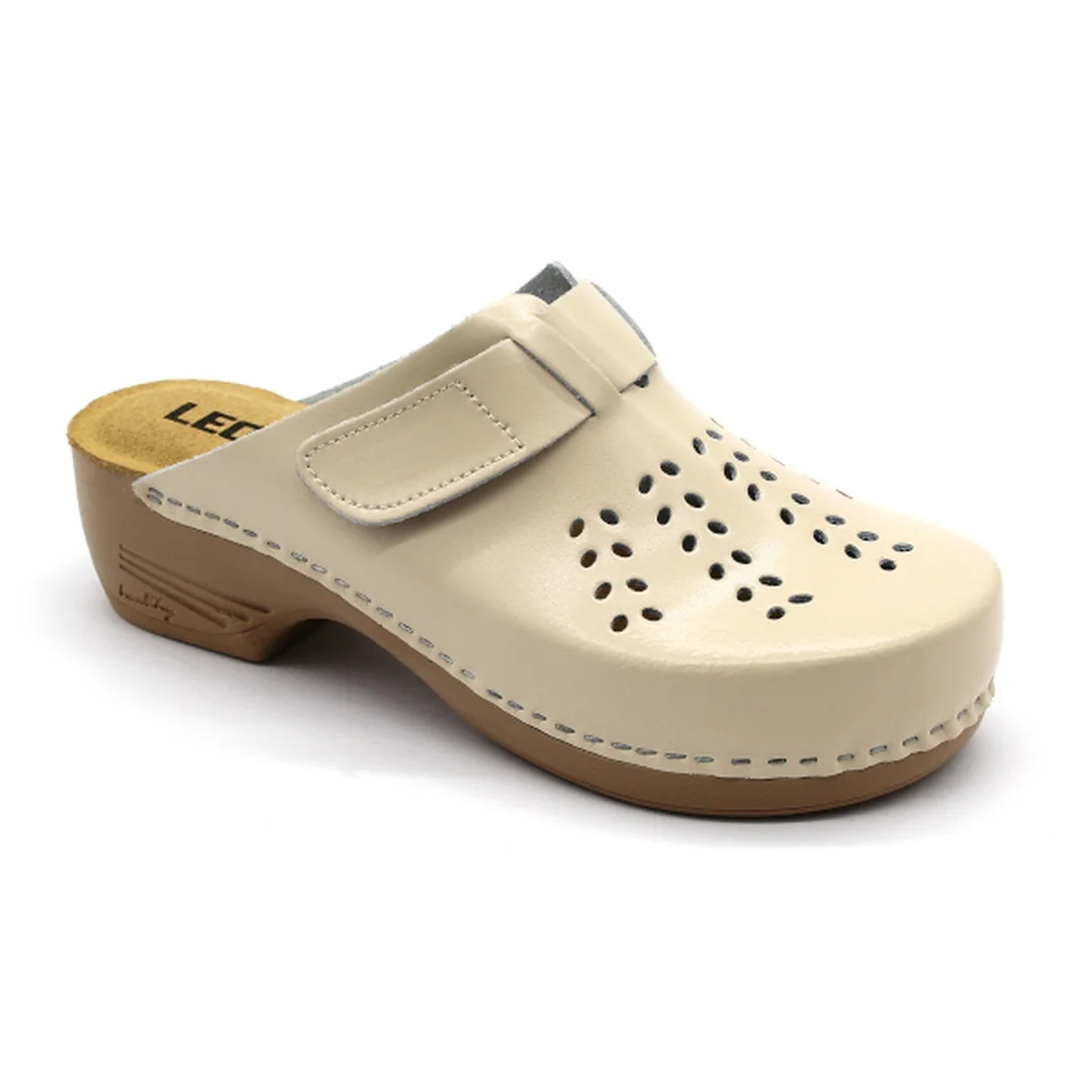 PU161 Dámska zdravotná celokožená obuv uzavretá 38 - 24cm, biela, 4,5 cm