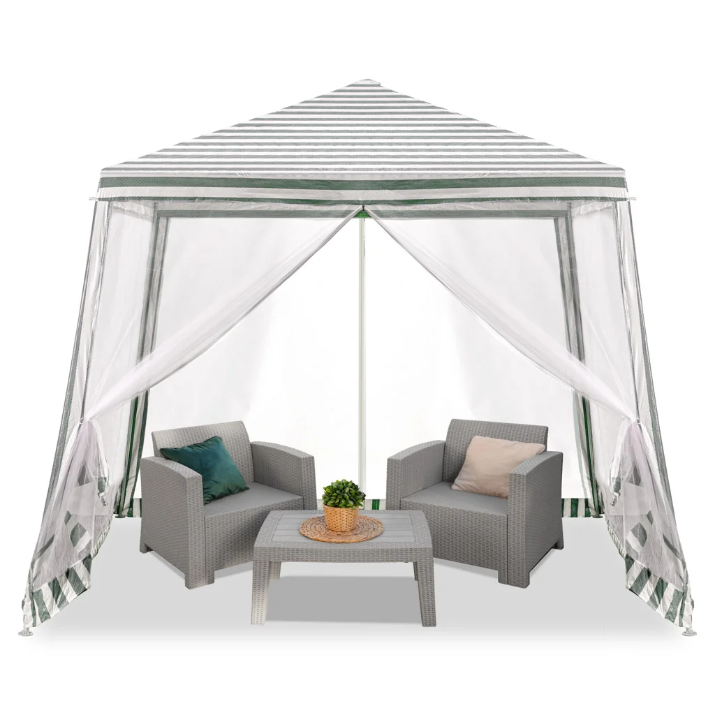 Záhradný párty stan s moskytiérou 3 × 3 m, biely