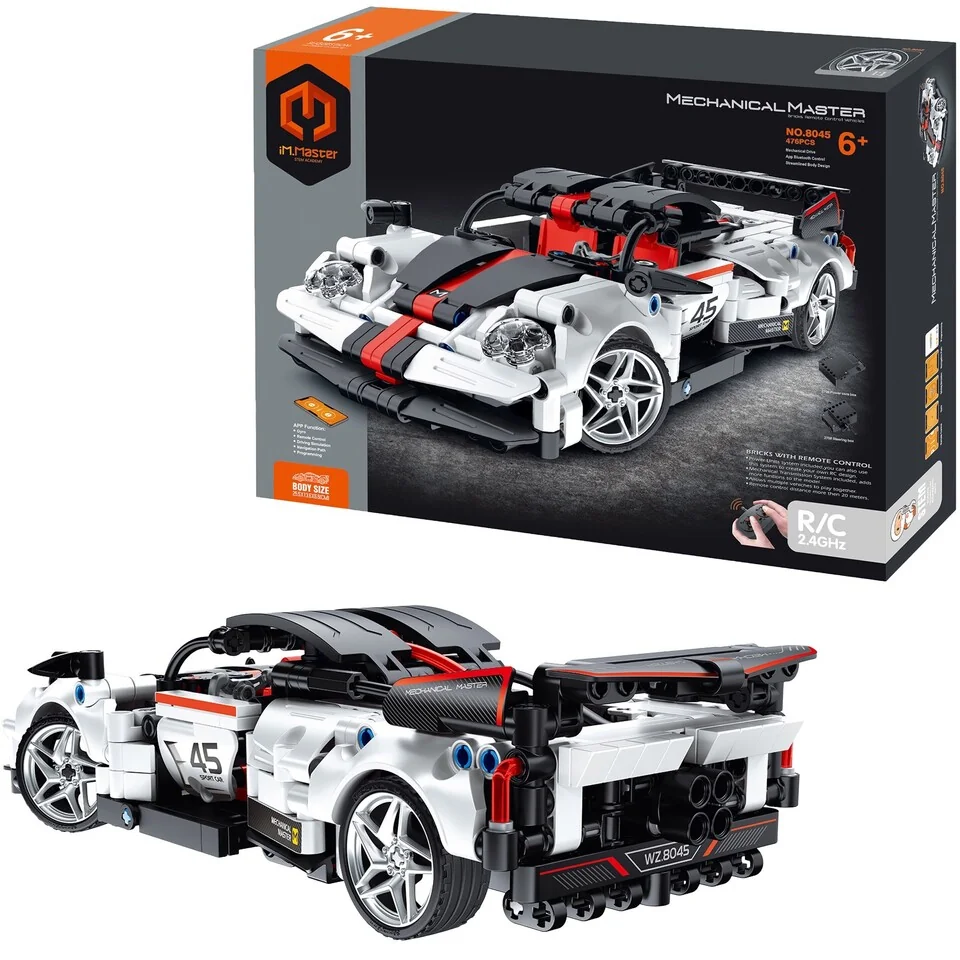 Pretekárske auto RC mechanická stavebnica 476 dielikov