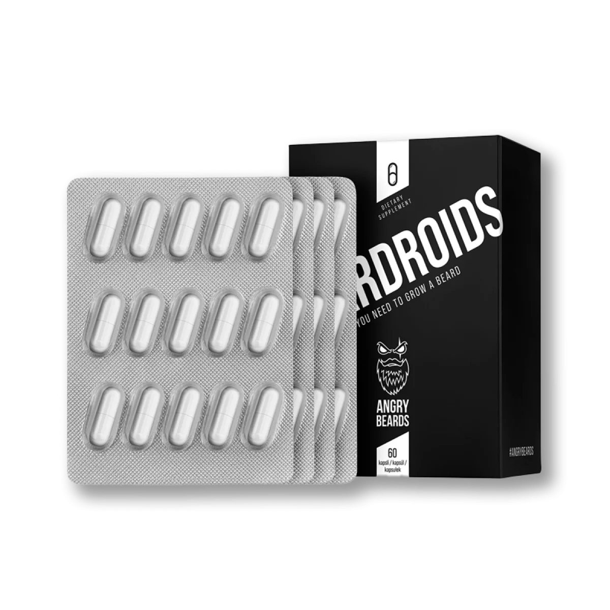 Vitamíny na podporu rastu fuzov Angry Beards Beardoids na 2mes.