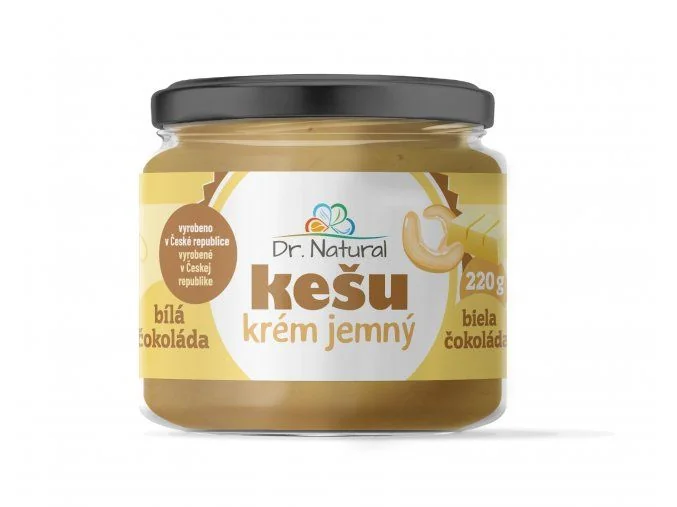 Dr.Natural Kešu krém s bielou čokoládou 220g 1×220 g, kešu krém s bielou čokoládou