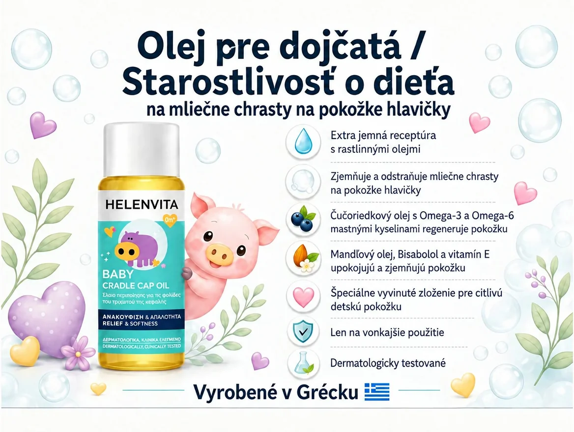 Helenvita Detský olej na pokožku hlavy 50 ml pri mliečnej chraste