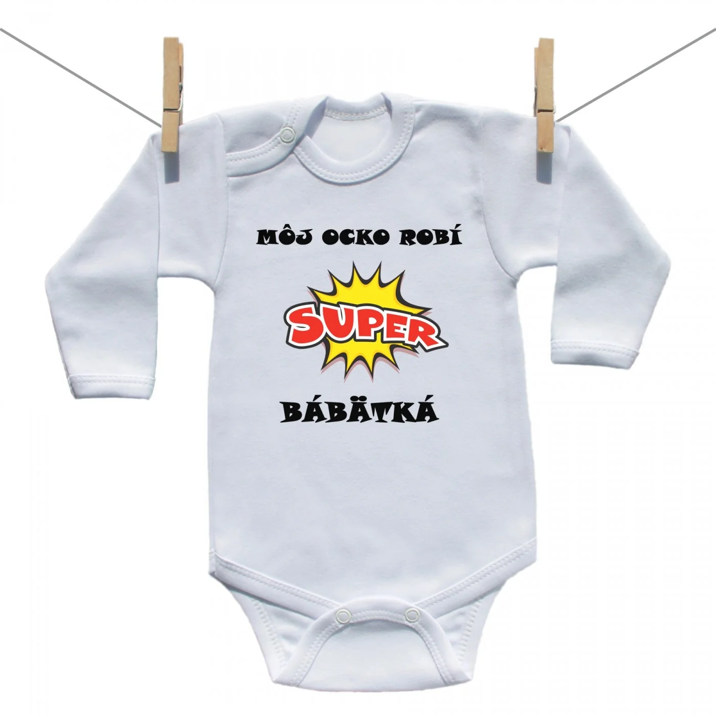 Boodyy Body s dlhým rukávom Môj ocko robí super bábätká Veľkosť: 50