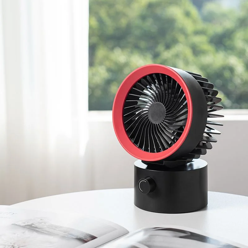 USB cyrkulačný ventilátor na stôl, čierny