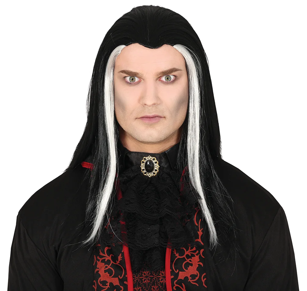 Parochňa Upír čierno-biela dlhá