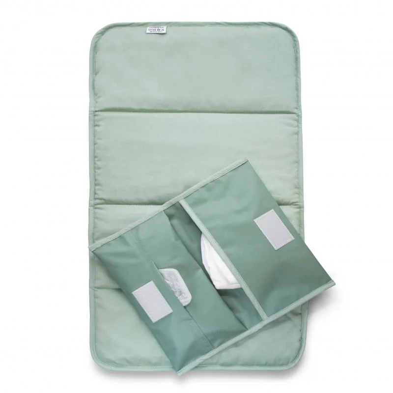 KipKep prebaľovací set NAPPER COMBI-SET Pale Green (bavlna)