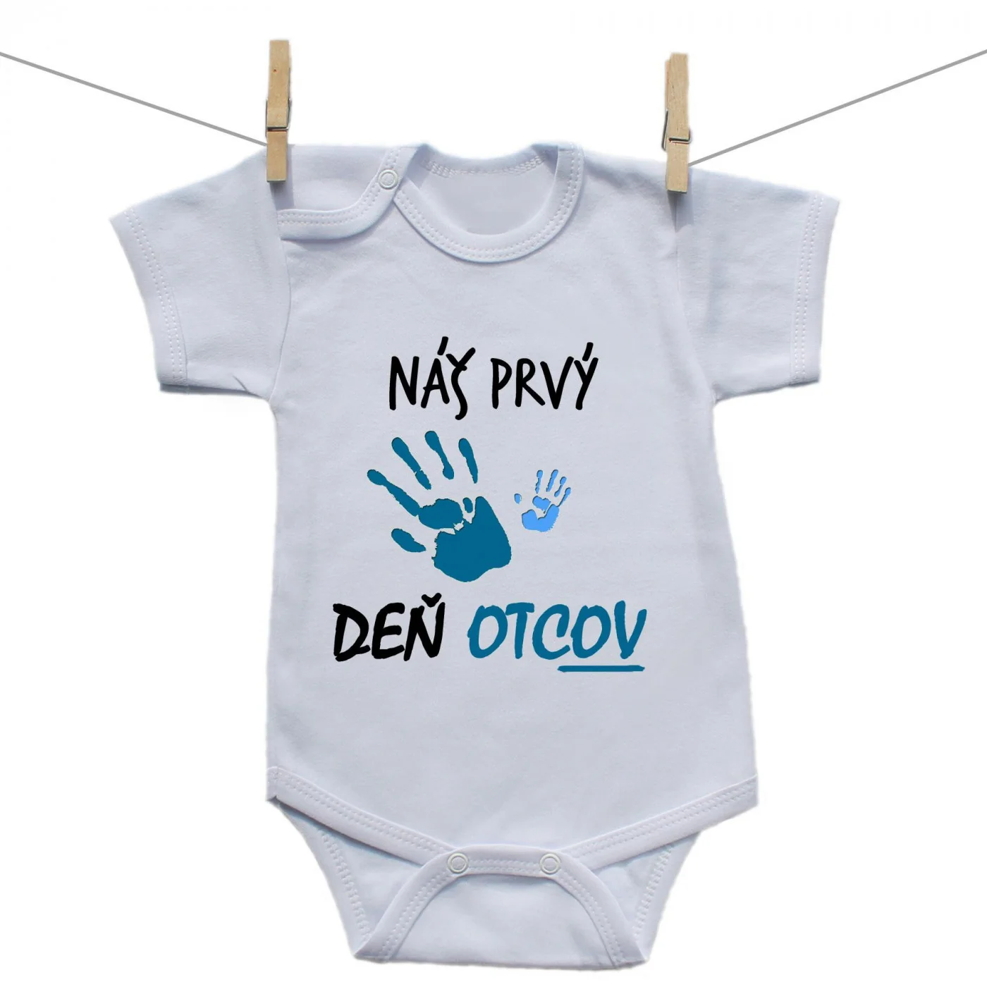 Boodyy Body s krátkym rukávom Náš prvý deň otcov (chlapec) Veľkosť: 98