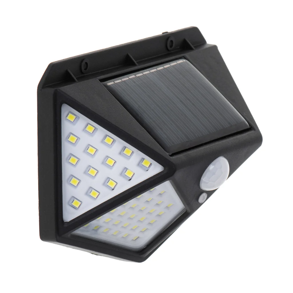 Solárna LED lampa 100 LED – pohybový a súmrakový senzor, nástenné exteriérové osvetlenie