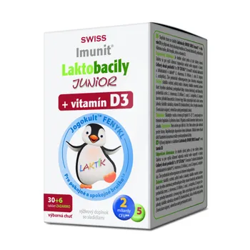 SWISS Laktobacily JUNIOR  Imunit + vitamín D3 30+6 tbl. 1×36 tbl, vitamíny