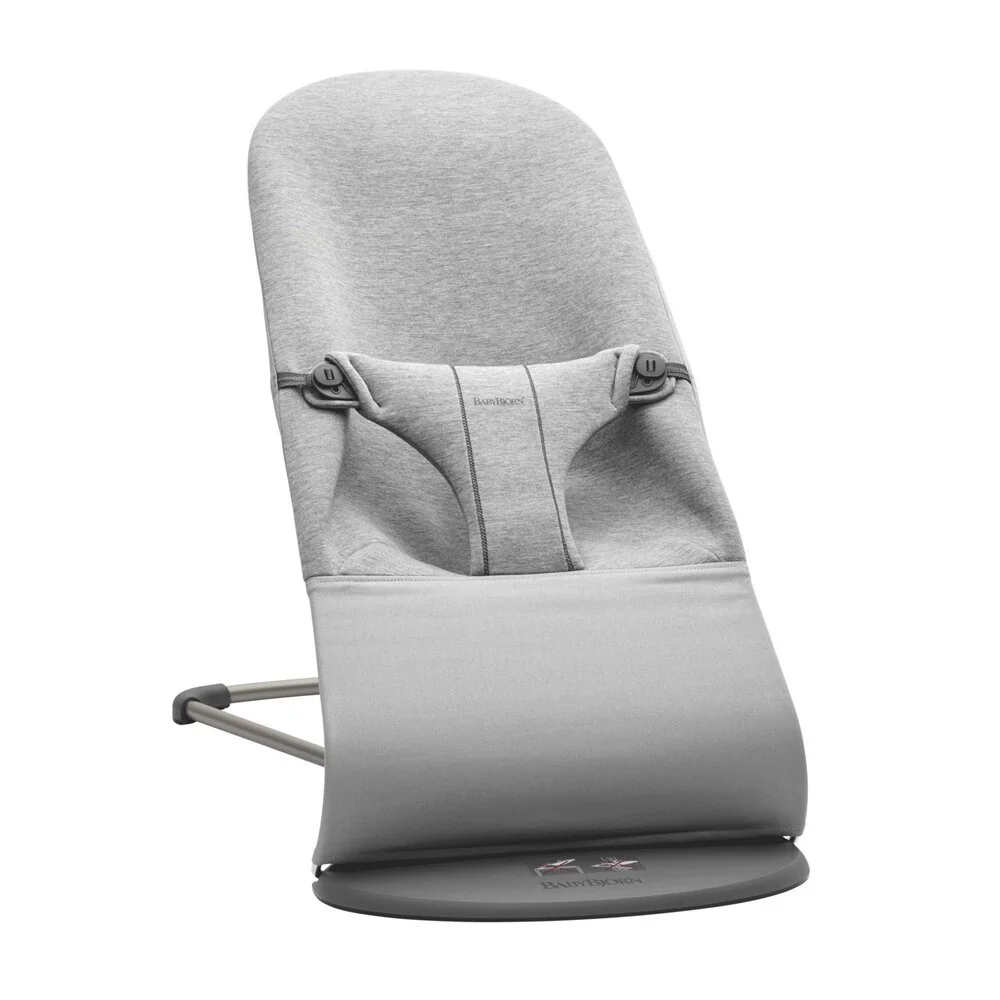 Lehátko Bliss Light Grey 3D Jersey s hračkou Soft Friends