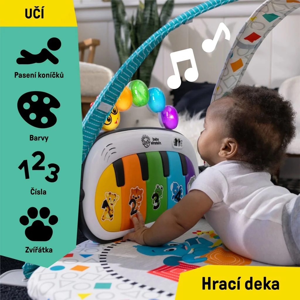 Postieľka s ohrádkou na hranie a klavírom 3v1 Kick & Snooze™ 0m+