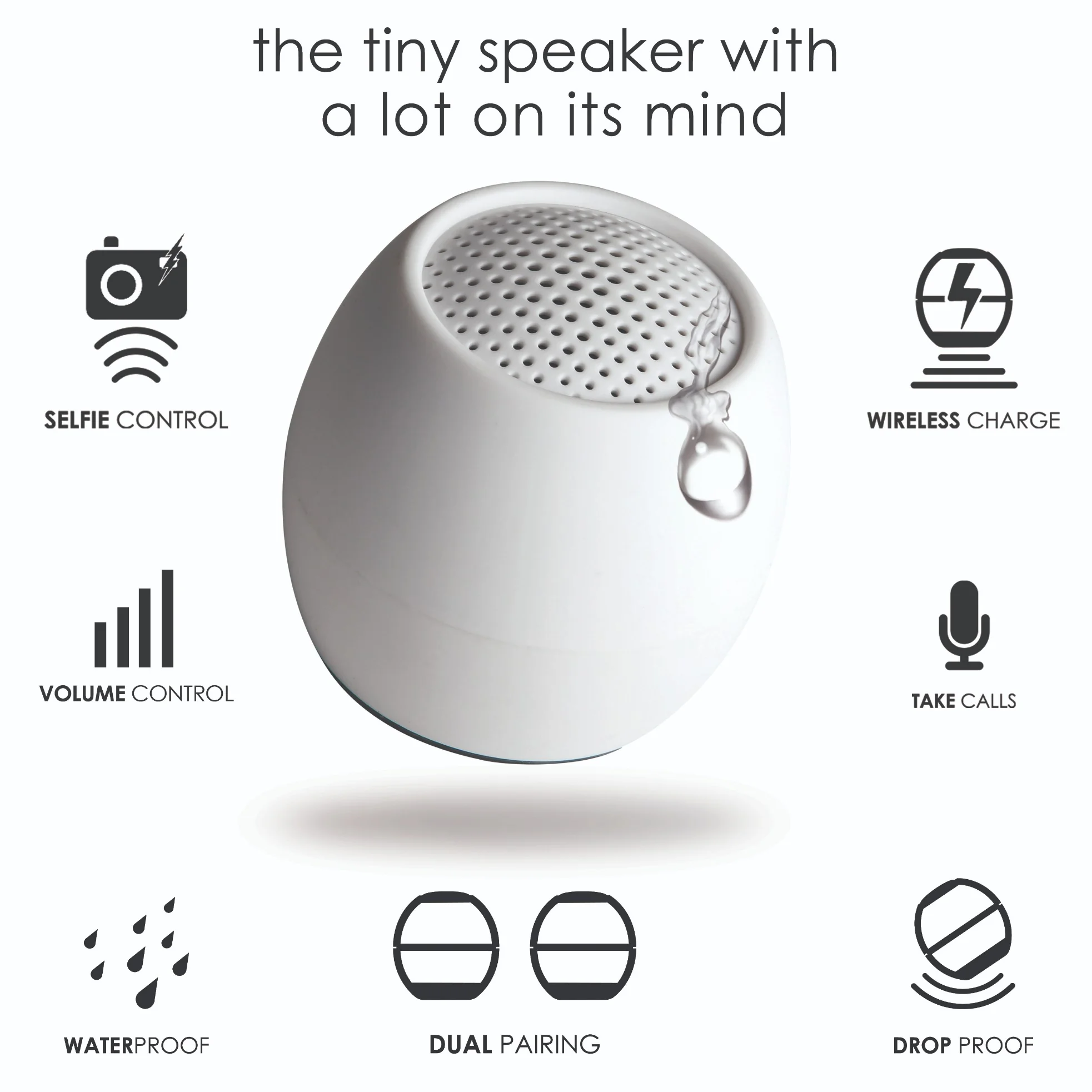 BOOMPODS Zero bezdrôtový reproduktor biely