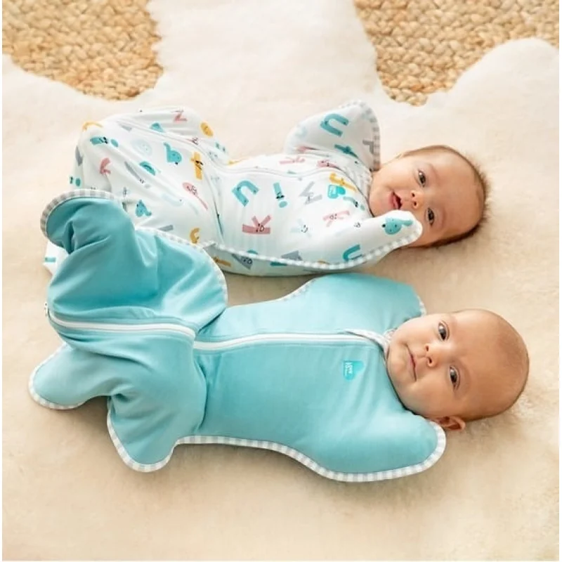 Love To Dream Swaddle UP zavinovačka Etapa 1 veľkosť S tyrkysová EcoVero