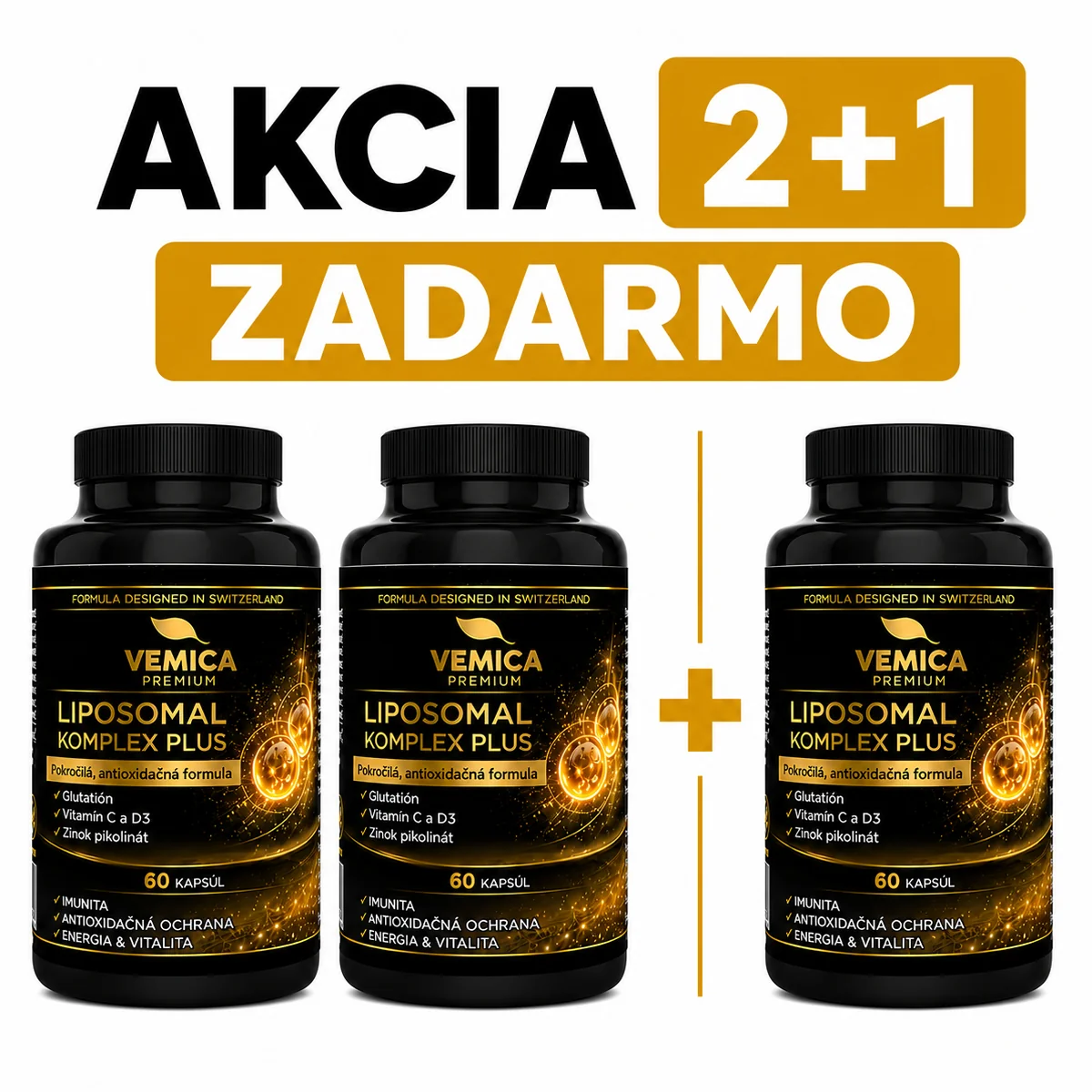 VEMICA PREMIUM LIPOSOMAL KOMPLEX PLUS 60 cps 2+ 1 ZDARMA