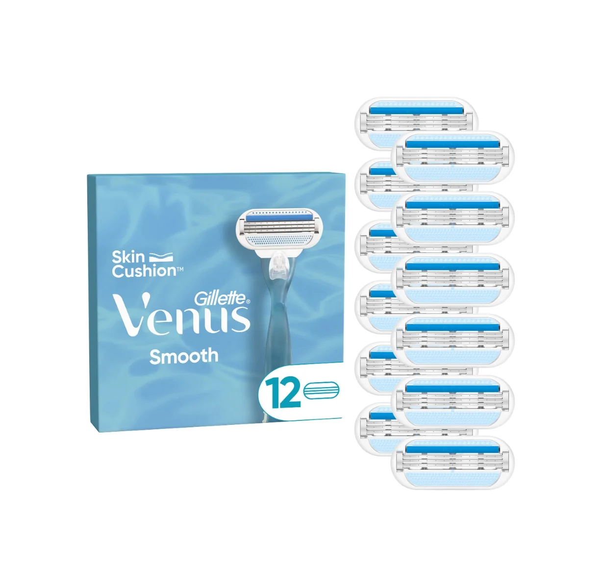 Gillette Venus Smooth Holiace Hlavice 1×12ks, dámsky holiaci strojček s náhradnými hlavicami