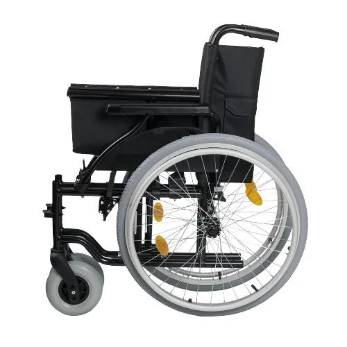 Skladací oceľový invalidný vozík s nastaviteľnými opierkami – 48 cm
