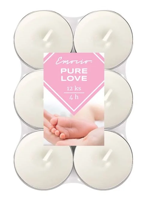 Emocio Čajové ~4 hod. 12 ks Pure Love vonné sviečky 1×12 ks, vonné sviečky