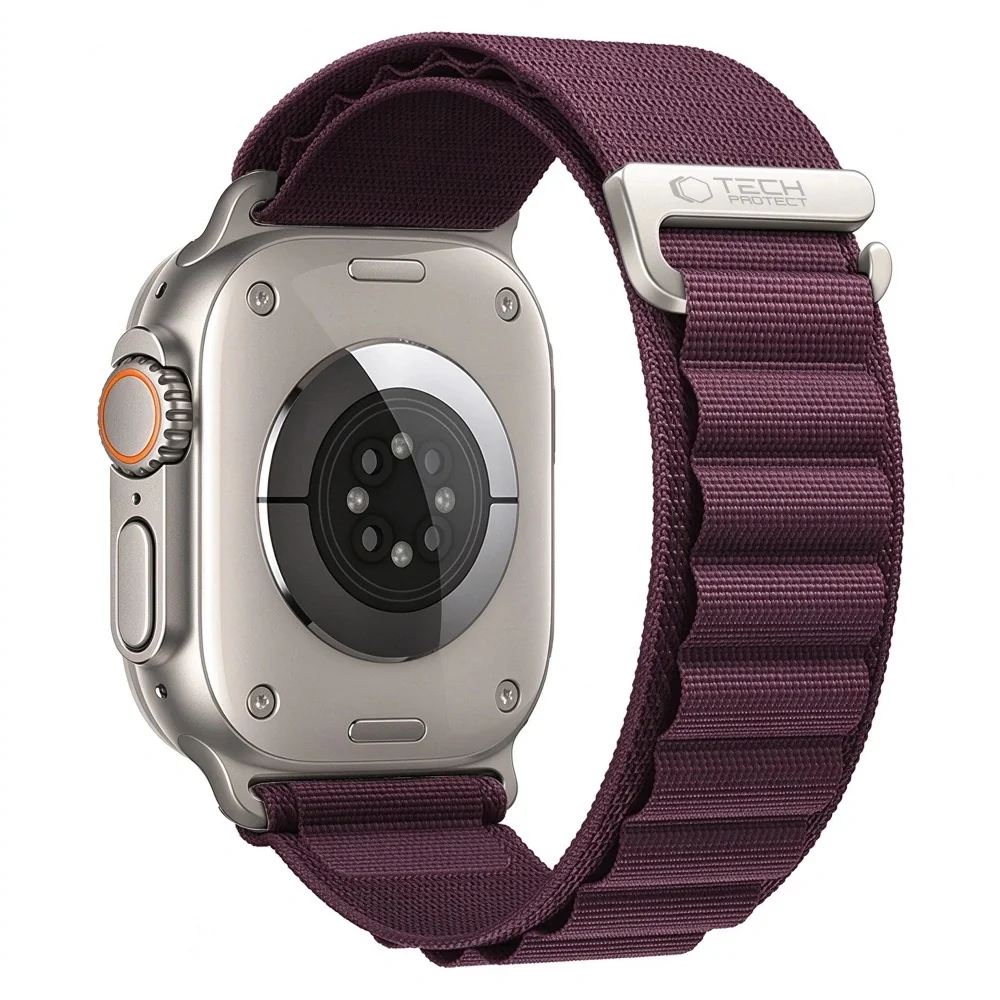 Tech-Protect Nylon Pro remienok na Apple Watch 44/45/46/49mm, deep burgundy